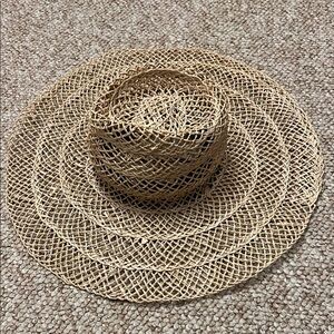 Wide Brim Straw Sun Hat - Natural